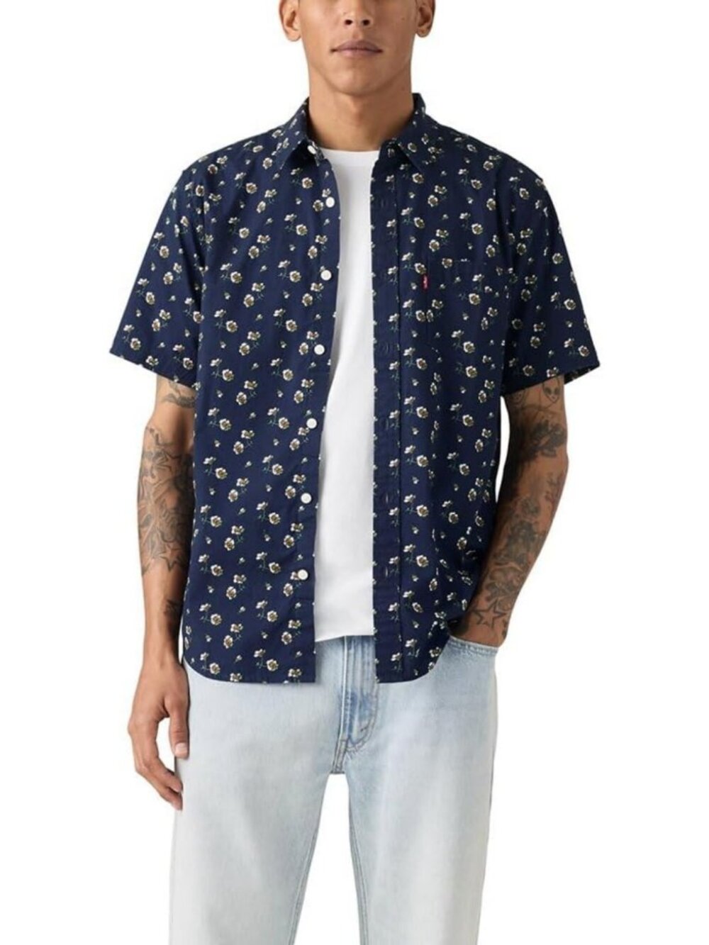 Classic Short Sleeve Button-Up Shirt for Men | 1 Pocket | Casual & Stylish